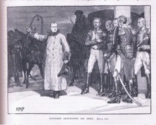 Napoleon abandoning his army